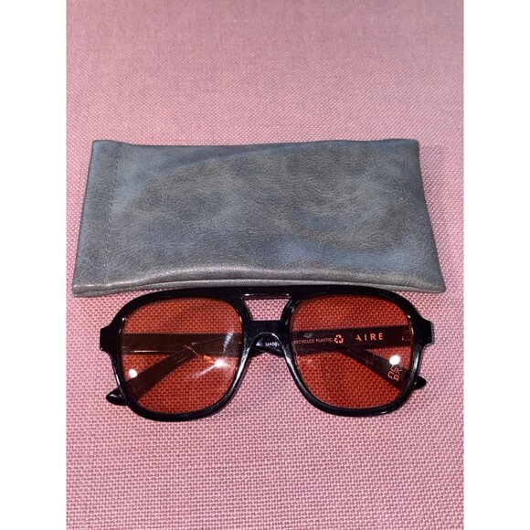 AIRE Whirlpool Sunglasses in Black & Tan Tint Unisex Sunnies main image 12
